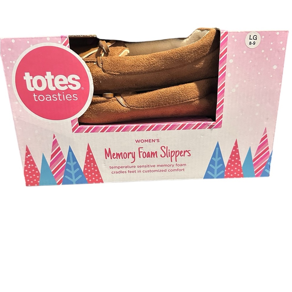 Totes Memory Foam Slippers- Size 8/9